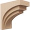 Ekena Millwork 8"W x 16"D x 16"H Classic Rockford Rough Cedar Woodgrain TimberThane Corbel, Primed Tan CORUR08X16X16ROCRCPR - alternate 1